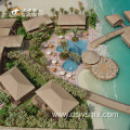 Maldives beach hotel miniature model